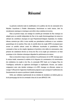 Modélisation et commande d'un moteur asynchrone à double alimentation