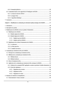 Modélisation et commande d'un moteur asynchrone à double alimentation