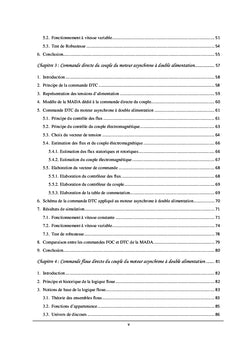 Modélisation et commande d'un moteur asynchrone à double alimentation