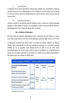 Qualité de vie des asthmatiques souffrant de rhinite allergique