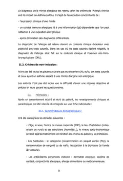 Qualité de vie des asthmatiques souffrant de rhinite allergique