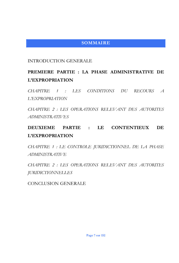 Droit de l'expropriation pour cause d'utilité publique