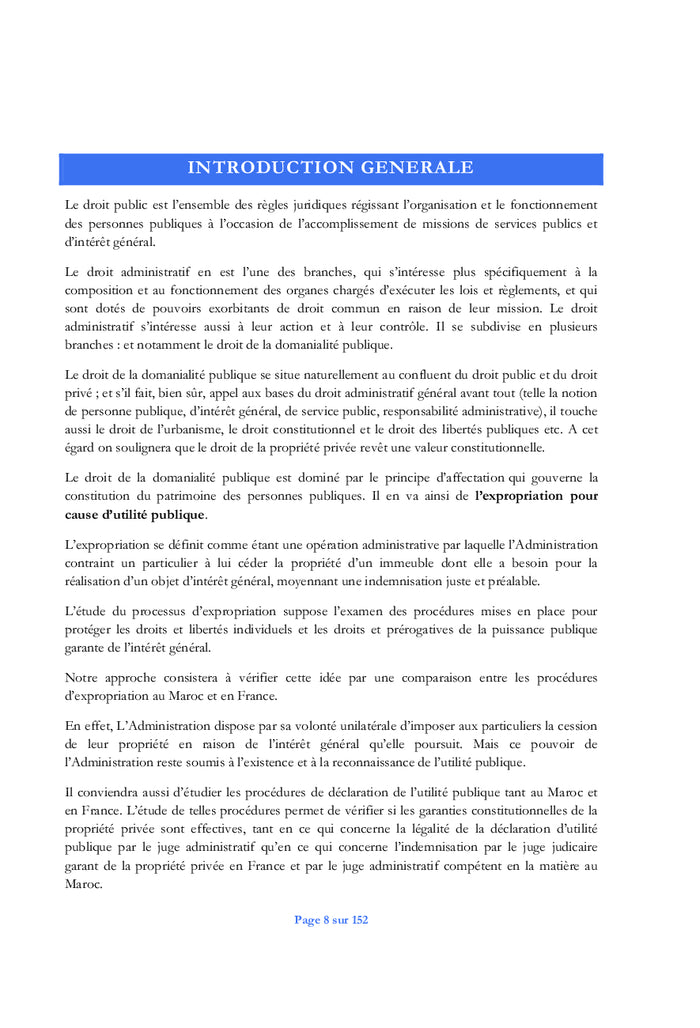 Droit de l'expropriation pour cause d'utilité publique