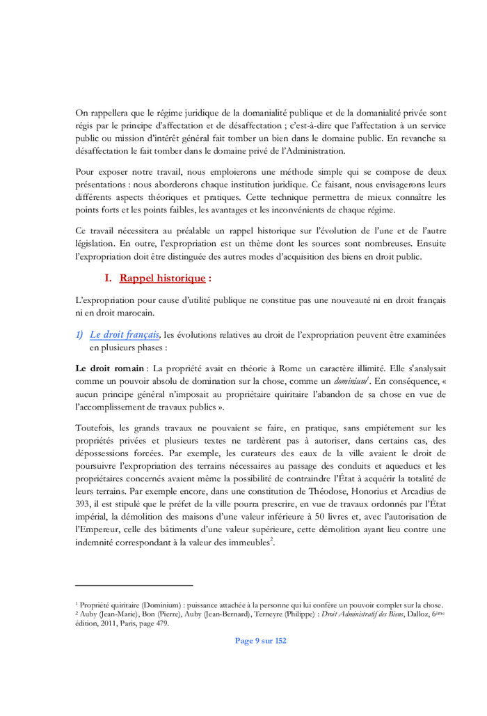 Droit de l'expropriation pour cause d'utilité publique