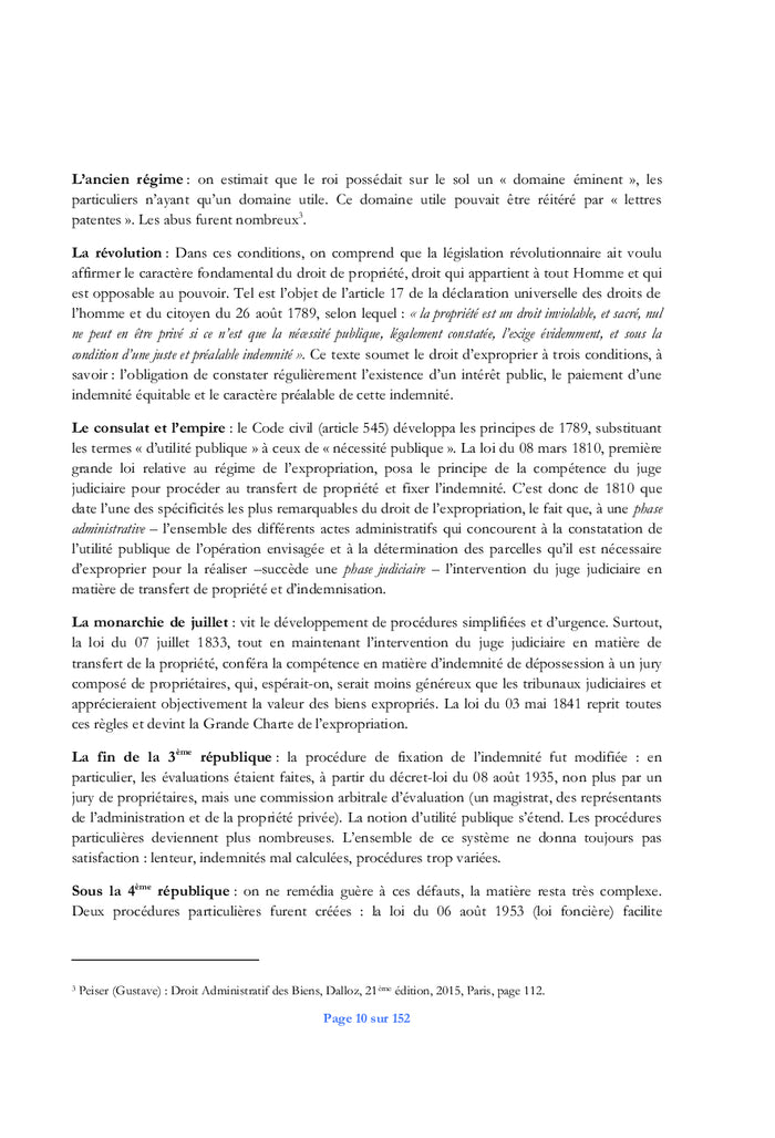 Droit de l'expropriation pour cause d'utilité publique