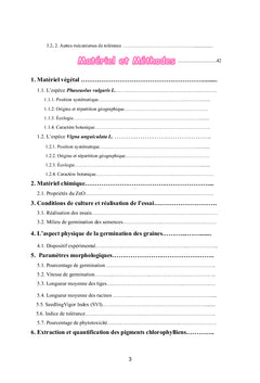Evaluation de l'effet de l'oxyde de zinc (ZnO)