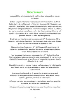 Evaluation de l'effet de l'oxyde de zinc (ZnO)