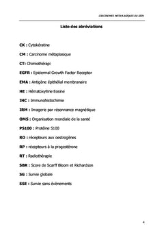 Carcinomes Métaplasiques du Sein