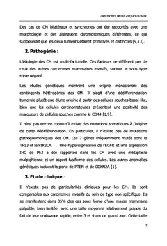 Carcinomes Métaplasiques du Sein