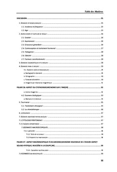 Etude clinicopathologique des cystadénocarcinomes mucineux de l'ovaire