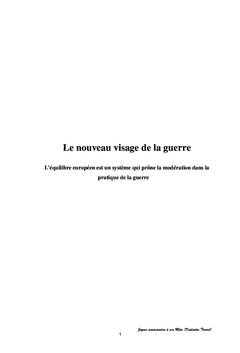 Le nouveau visage de la guerre