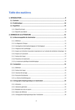 Corrélation entre score MRC et excursion diaphragmatique