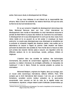 La Doctrine Arabo-africaine du Droit International du Développement