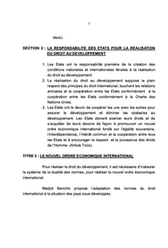 La Doctrine Arabo-africaine du Droit International du Développement