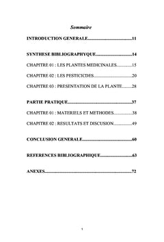 Etude biochimique du Cucurbita pepo traitée par deux types des pesticides
