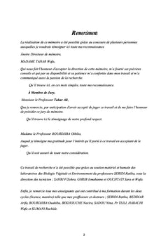 Etude biochimique du Cucurbita pepo traitée par deux types des pesticides