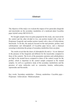 Etude biochimique du Cucurbita pepo traitée par deux types des pesticides