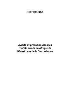 Avidité et prédation dans les conflits armés en Afrique de l'Ouest