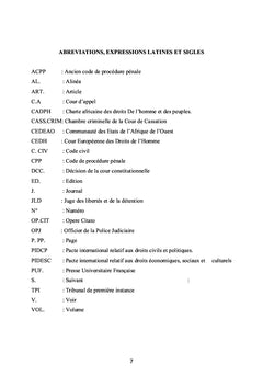 La détention provisoire et les droits de l'homme au Benin