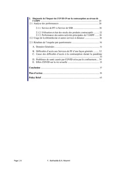 Impact du COVID-19 sur la Santé Sexuelle et Reproductive