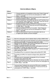 Impact du COVID-19 sur la Santé Sexuelle et Reproductive