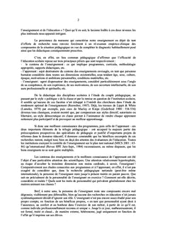 Profil des types de personnalité des enseignants
