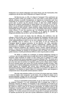 Profil des types de personnalité des enseignants