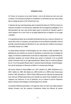 Traitement des eaux usées domestiques par infiltration-percolation
