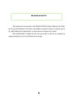 Le traitement judiciaire des victimes du viol au Tchad: