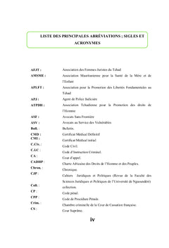 Le traitement judiciaire des victimes du viol au Tchad: