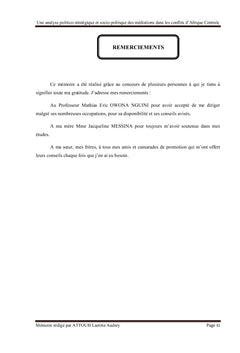Les médiations dans les conflits d'Afrique centrale