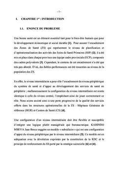 Encadrement provincial polyvalent des zones de santé en République Démocratique du Congo