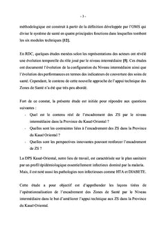 Encadrement provincial polyvalent des zones de santé en République Démocratique du Congo
