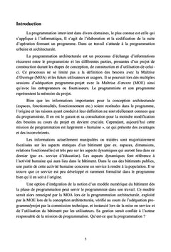 La programmation architecturale et urbaine au profit des étudiants