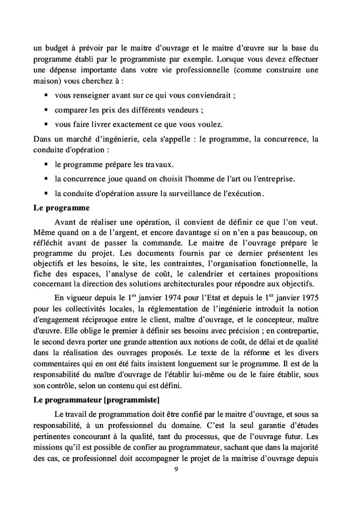 La programmation architecturale et urbaine au profit des étudiants