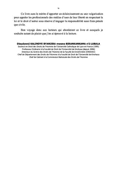Les professionnels des médias face au Droit pénal congolais