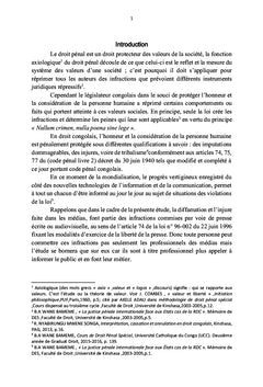 Les professionnels des médias face au Droit pénal congolais
