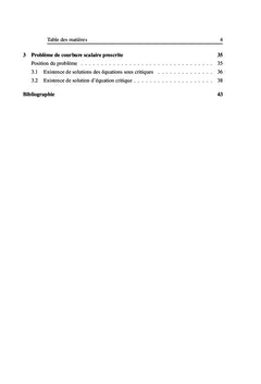 Problème de Courbure Scalaire Prescrite sur une Variété Riemannienne