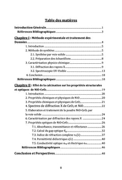 Propriétés structurales et optiques de NiO-CeO2