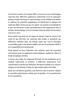 Propriétés structurales et optiques de NiO-CeO2