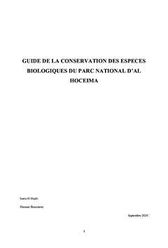 Guide de la conservation des espèces biologiques