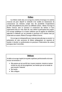 La Maitrise d'ouvrage et la Maitrise d'oeuvre