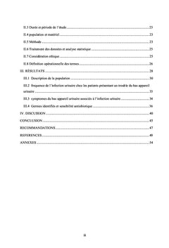 Prévalence de l'infection urinaire chez patients présentant un TUBA