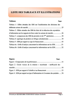 Performances des systèmes d'informations sur les marchés agricoles