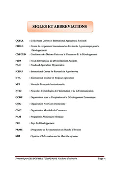 Performances des systèmes d'informations sur les marchés agricoles