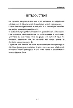 Les carcinomes métaplasiques du sein