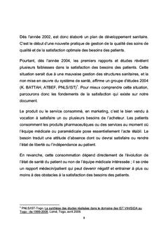 Marketing hospitalier: la satisfaction des patients hospitalisés