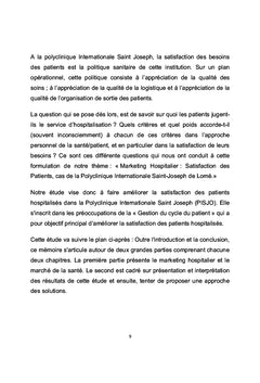 Marketing hospitalier: la satisfaction des patients hospitalisés