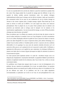 Compétitivité et Environnement