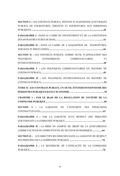 Contrats publics et politiques économiques